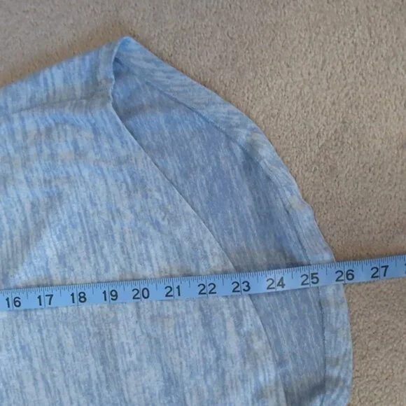 Rag & Bone Minimalist The Knit Long Sleeve Heathered Blue Sweater Top S - Picture 4 of 7